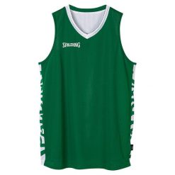 Jersey Spalding Essential Reversible. Białe koszulki sportowe męskie Spalding, m, bez wzorów, z jersey, bez kołnierzyka, bez ramiączek, na fitness i siłownię. W wyprzedaży za 104.20 zł.
