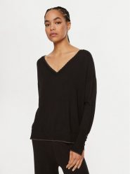Liu Jo Sweter WF4009 Czarny Reglan Fit. Czarne swetry damskie Liu Jo, xs, bez wzorów, z syntetyku, bez kołnierzyka, bez ramiączek, bez kaptura. Za 599.99 zł.