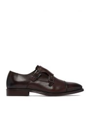 GINO ROSSI Półbuty EO-SEVERINO-02 Brązowy ciemny. Brązowe eleganckie półbuty Gino Rossi, ze skóry, wizytowe, bez zapięcia. Za 479.99 zł.