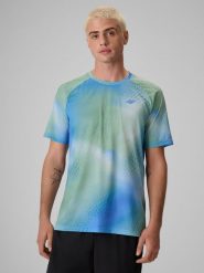 4F Koszulka tenisowa regular szybkoschnąca męska - zielona L. Zielone t-shirty męskie 4f, l, bez wzorów, z materiału, klasyczne, bez kołnierzyka. Za 129.99 zł.