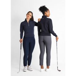 Spodnie golfowe damskie Torrey – Wysoki stan, lekkie, szybkoschnące. Niebieskie obuwie sportowe damskie FLAIRWAY GOLF, bez wzorów, na golfa. Za 509.00 zł.