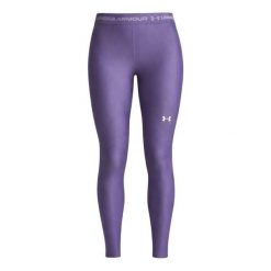 Legginsy Under Armour Heatgear Legging Damskie. Fioletowe legginsy sportowe damskie Under Armour, s, bez wzorów, z elastanu, z podwyższonym stanem, długie, na fitness i siłownię. Za 282.99 zł.