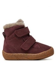 Froddo Kozaki Minni Suede G2110141-1 M Bordowy. Czerwone buty zimowe dziewczęce Froddo, bez wzorów, ze skóry, bez zapięcia. Za 219.99 zł.