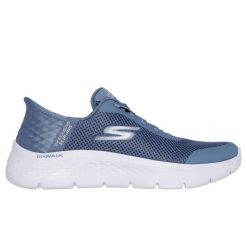 Buty Skechers Go Walk Flex Grand Entry W 124836BLU niebieskie. Niebieskie obuwie sportowe damskie bez wzorów. Za 458.79 zł.