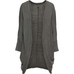 Sweter bez zapięcia "oversize" bonprix ciemnoszary. Szare swetry damskie bonprix, bez wzorów, z dzianiny, bez kołnierzyka, bez ramiączek, bez kaptura. Za 74.99 zł.