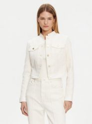 Guess Kurtka jeansowa W5GL23 WH610 Écru Regular Fit. Kurtki damskie Guess, xxl, z aplikacjami, z jeansu, bez kaptura. Za 379.99 zł.