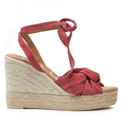 Espadryle Manebi. Czerwone klapki damskie Manebi, bez wzorów, bez obcasa, bez zapięcia. Za 659.99 zł.