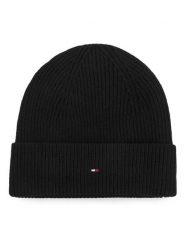 Tommy Hilfiger Czapka Flag AW0AW19102 Czarny. Czarne czapki i kapelusze damskie Tommy Hilfiger, na zimę, bez wzorów, z bawełny. Za 189.99 zł.