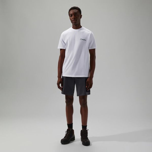 Koszulka z nadrukiem męska Berghaus Mtn Silhouette SS Tee. Białe koszulki sportowe męskie Berghaus, m, bez wzorów, bez kołnierzyka, bez ramiączek, trekkingowe. Za 134.99 zł.