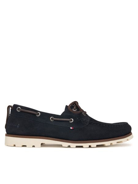 Tommy Hilfiger Mokasyny Light Sde FM0FM05747 Granatowy. Niebieskie mokasyny męskie Tommy Hilfiger, ze skóry. Za 339.99 zł.