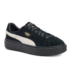 Buty damskie PUMA Suede Platform. Czarne obuwie sportowe damskie Puma, bez wzorów, z gumy, trekkingowe, Puma Suede. Za 289.99 zł.