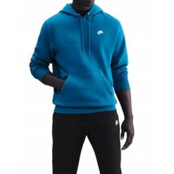 Bluza Nike Club na co dzień Sportowa Z Kapturem Bawełniana. Niebieskie bluzy męskie Nike, bez wzorów, z bawełny, z kapturem. Za 289.00 zł.