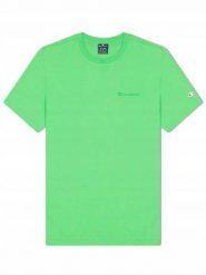 KOSZULKA T-shirt na co dzień męska CHAMPION bawełna. Zielone t-shirty męskie Champion, m, bez wzorów, z bawełny, klasyczne, bez kołnierzyka. Za 125.00 zł.