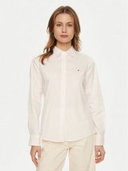 Tommy Hilfiger Koszula WW0WW44084 Różowy Regular Fit. Czerwone bluzki damskie Tommy Hilfiger, bez wzorów, z bawełny, bez kołnierzyka, bez ramiączek. Za 239.99 zł.