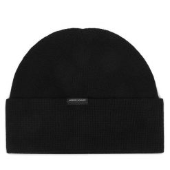 Czapka Armani Exchange. Czarne czapki i kapelusze męskie Armani Exchange, na zimę, bez wzorów. Za 239.99 zł.