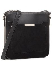 Jenny Fairy Torebka RC18017 Czarny. Czarne torebki do ręki damskie Jenny Fairy, bez wzorów, ze skóry, bez dodatków. Za 44.99 zł.