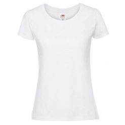 Koszulka Damska Iconic 190. Białe koszulki sportowe damskie Fruit of the Loom, s, bez wzorów, bez kołnierzyka, bez ramiączek, trekkingowe. Za 34.99 zł.