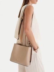 GINO ROSSI Torebka C-LX10291 Beżowy. Brązowe torebki do ręki damskie Gino Rossi, bez wzorów, z materiału, bez dodatków. Za 279.99 zł.