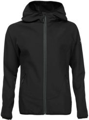 Damska kurtka softshell Loap Ursa czarna. Czarne kurtki damskie Scarpa, na jesień, m, bez wzorów, z elastanu, z kapturem. Za 229.99 zł.