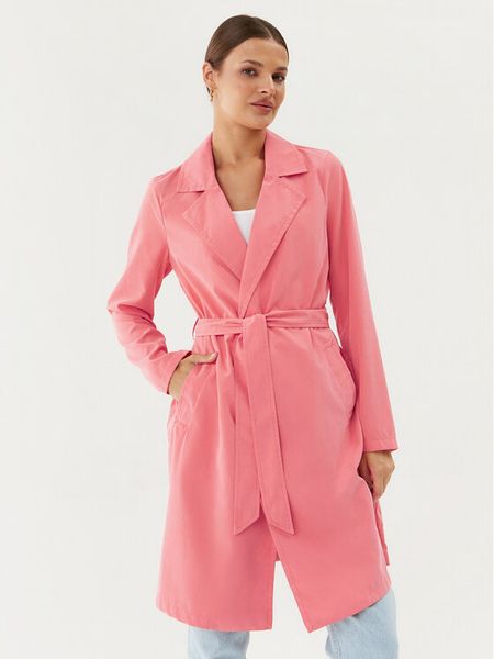 Vero Moda Trencz Billie Daisy 10281638 Różowy Regular Fit. Czerwone płaszcze damskie Vero Moda, m, bez wzorów, z syntetyku, bez kaptura. Za 109.99 zł.