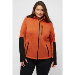 Damskie Kurtka polarowa odblaskowe nadruki kaptur otwór na kciuk. Brązowe kurtki damskie Ulla Popken, plus size, bez wzorów, z materiału, bez kaptura. W wyprzedaży za 311.99 zł.