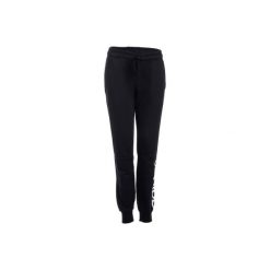 Spodnie slim Gym & Pilates Linear 500 damskie. Czarne spodnie materiałowe damskie Adidas. Za 169.99 zł.