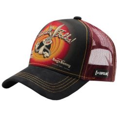 Czapka z daszkiem Capslab Looney Tunes Bugs Bunny Trucker CL/LOO3/1/RIN1. Czarne czapki i kapelusze męskie CapsLab, bez wzorów. Za 125.00 zł.