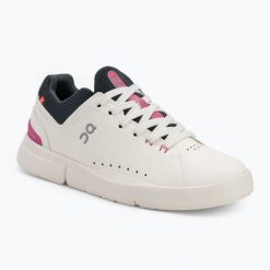 Buty damskie On The Roger Advantage. Białe obuwie sportowe damskie On, bez wzorów, z materiału, do biegania. Za 479.99 zł.