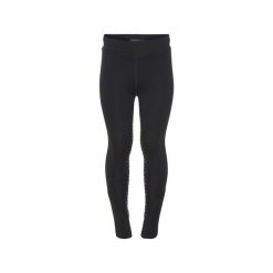 Dziewczęce legginsy jeździeckie z pełną przyczepnością Equipage Dai. Czarne legginsy dla dziewczynek EQUIPAGE, bez wzorów. Za 267.00 zł.