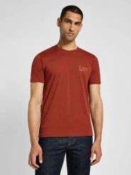 MESKA KOSZULKA LEE MEDIUM WOBBLY LEE TEE SWEET MAPLE 112355588. T-shirty męskie Lee, xl, bez wzorów, bez kołnierzyka. Za 79.99 zł.