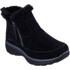 Buty Skechers Easy Going - Cool Zip, Kobiety. Czarne obuwie sportowe damskie Skechers, bez wzorów, z zamszu, na fitness i siłownię. Za 349.99 zł.