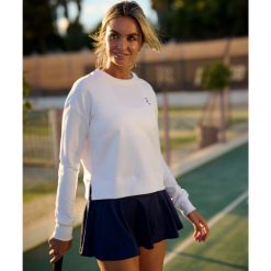 Bluza sportowa damska ekologiczna. Zielone bluzy damskie NORDICDOTS, bez wzorów, z bawełny, bez kaptura. Za 275.00 zł.