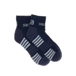 Skarpety Unisex Dla Dorosłych (zestaw 2 Sztuk). Niebieskie skarpety męskie Salomon, bez wzorów. Za 62.99 zł.