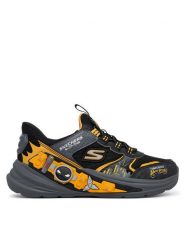 Skechers Sneakersy Slip-Ins: Hyper-Quest 404212L/BKYL Czarny. Czarne buty sportowe chłopięce Skechers, bez wzorów, z materiału, bez zapięcia. Za 269.99 zł.