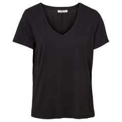 Pieces Koszulka damska Lucy Ss V-neck Top Noos Black (rozmiar M). Czarne bluzki damskie Pieces, m, bez wzorów, bez kołnierzyka. W wyprzedaży za 39.00 zł.