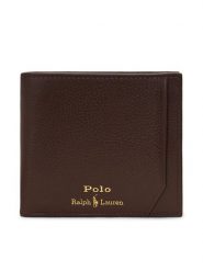 Polo Ralph Lauren Portfel 405963225002 Brązowy ciemny. Brązowe portfele męskie Polo Ralph Lauren, bez wzorów, ze skóry. Za 599.99 zł.