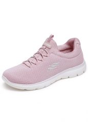Buty sportowe damskie Skechers Summits summer Blush. Czerwone obuwie sportowe damskie Skechers, bez wzorów, z materiału. Za 390.00 zł.