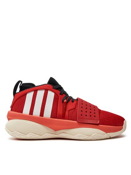 Adidas Buty do koszykówki Dame 8 EXTPLY IF1506 Czerwony. Czerwone buty sportowe męskie Adidas, z materiału, bez zapięcia, do koszykówki. Za 359.99 zł.