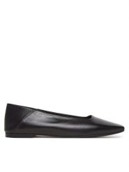 Calvin Klein Baleriny Flat Ballerina - Lth HW0HW02463 Czarny. Czarne baleriny damskie Calvin Klein, bez wzorów, ze skóry, bez obcasa. Za 279.99 zł.