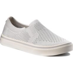 Tenisówki TOMMY HILFIGER - Knitted Light Weight Slip On FW0FW03361 White 100. Szare półbuty damskie Tommy Hilfiger, bez wzorów, z gumy, bez obcasa, na płaskiej podeszwie, bez zapięcia. W wyprzedaży za 239.00 zł.