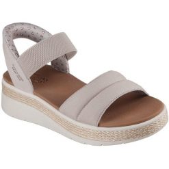 Sandały damskie Skechers Bobs Sun Ray. Brązowe klapki damskie Skechers, bez wzorów, sportowe, bez obcasa. Za 490.00 zł.