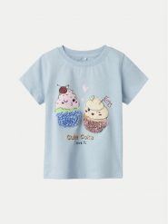 NAME IT T-Shirt Bethany 13237842 Niebieski Regular Fit. Niebieskie t-shirty i topy dla dziewczynek Name it, bez wzorów, z bawełny, bez ramiączek. Za 49.99 zł.