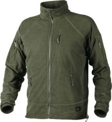 Helikon-Tex bluza Helikon Alpha TACTICAL Grid Fleece Jacket - olive green M. Zielone bluzy męskie HELIKON-TEX, m, bez wzorów, bez kaptura. Za 196.86 zł.