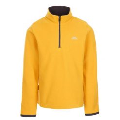 Bluzka Z Mikropolaru Dziecięca Sybil Z Zamkiem Błyskawicznym Do Połowy. Żółte t-shirty i topy dla dziewczynek Trespass, bez wzorów, z materiału, bez ramiączek. Za 51.99 zł.