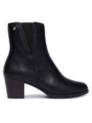 Pikolinos Botki Zamora W0E-8628 Czarny. Czarne botki damskie Pikolinos, ze skóry, bez obcasa, na słupku, bez zapięcia. Za 759.99 zł.