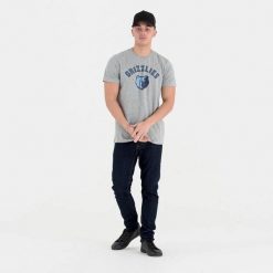 Koszulka Memphis Grizzlies NBA. Szare koszulki sportowe męskie New Era, l, bez wzorów, z materiału, bez kołnierzyka, bez ramiączek, do koszykówki. Za 174.00 zł.