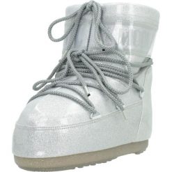 Buty MOON BOOT MB ICON LOW GLITT Srebrny. Szare obuwie sportowe damskie Moon Boot, bez wzorów, z syntetyku. Za 1,145.99 zł.