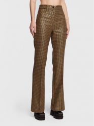 TWINSET Spodnie materiałowe 222TT231A Złoty Flare Fit. Żółte spodnie materiałowe damskie Twinset, bez wzorów, z materiału. Za 1,129.00 zł.