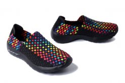 ROCK SPRING Samba black rainbow, półbuty letnie damskie. Czarne półbuty damskie Rock Spring, na lato, bez wzorów, rockowe, bez obcasa, bez zapięcia. Za 175.92 zł.