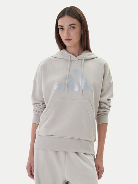Adidas Bluza Holiday Metallic Graphic JM4428 Beżowy Regular Fit. Brązowe bluzy damskie Adidas, m, bez wzorów, z bawełny, bez kaptura. Za 169.99 zł.